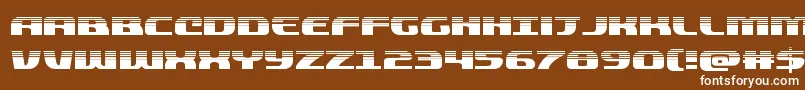 quickeninghalf Font – White Fonts on Brown Background