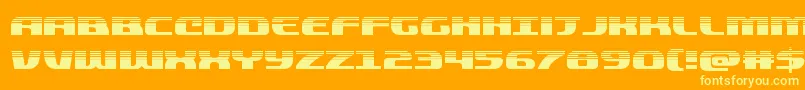 quickeninghalf Font – Yellow Fonts on Orange Background