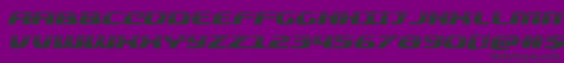 quickeninghalfital Font – Black Fonts on Purple Background