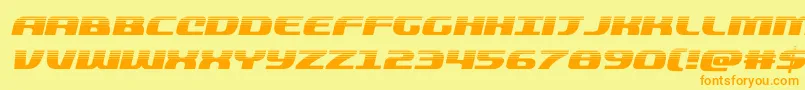 quickeninghalfital Font – Orange Fonts on Yellow Background