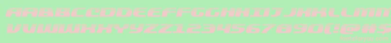 quickeninghalfital Font – Pink Fonts on Green Background