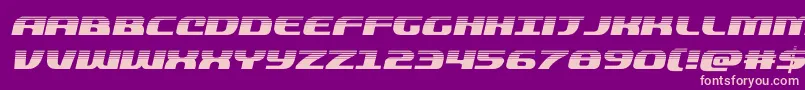 quickeninghalfital Font – Pink Fonts on Purple Background