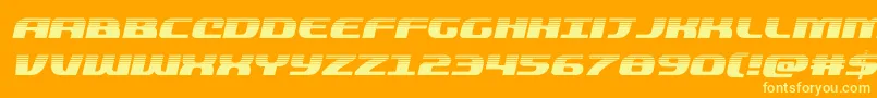 quickeninghalfital Font – Yellow Fonts on Orange Background