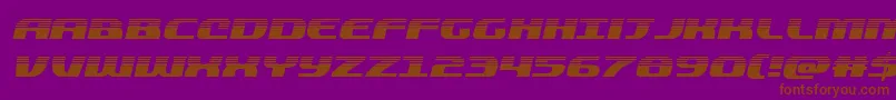 quickeninghalfital Font – Brown Fonts on Purple Background