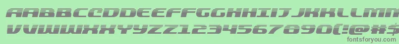 quickeninghalfital Font – Gray Fonts on Green Background