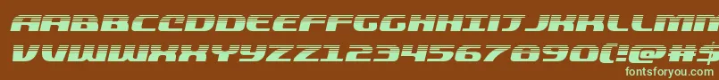 quickeninghalfital Font – Green Fonts on Brown Background