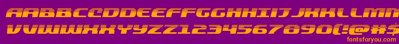 quickeninghalfital Font – Orange Fonts on Purple Background