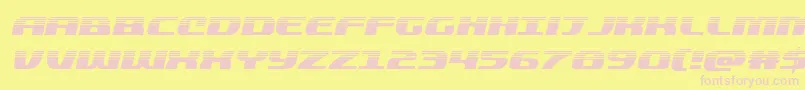 quickeninghalfital Font – Pink Fonts on Yellow Background