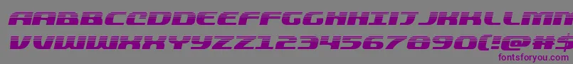 quickeninghalfital Font – Purple Fonts on Gray Background