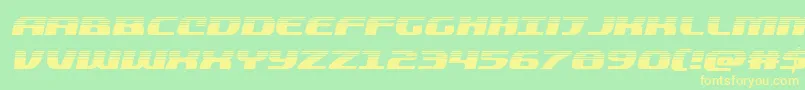 quickeninghalfital Font – Yellow Fonts on Green Background