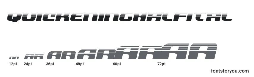 Quickeninghalfital (137827) Font Sizes
