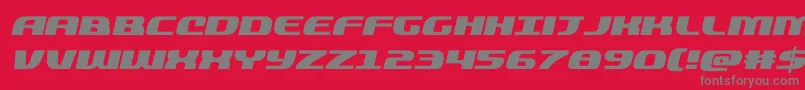 quickeningital Font – Gray Fonts on Red Background