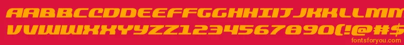 quickeningital Font – Orange Fonts on Red Background