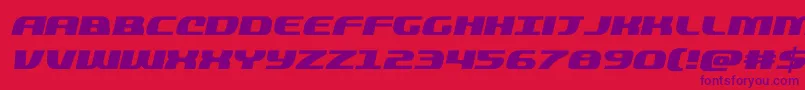 quickeningital-fontti – violetit fontit punaisella taustalla