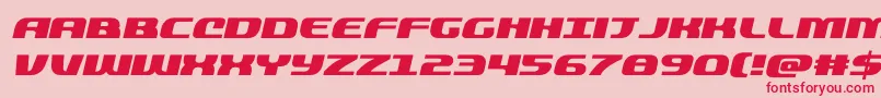 フォントquickeningital – ピンクの背景に赤い文字