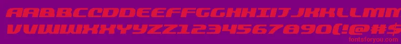 quickeningital Font – Red Fonts on Purple Background