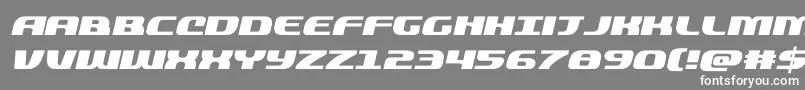 フォントquickeningital – 灰色の背景に白い文字