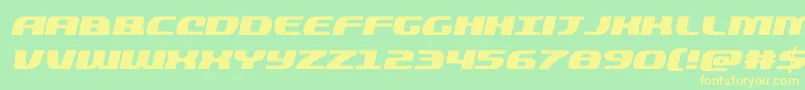 Czcionka quickeningital – żółte czcionki na zielonym tle