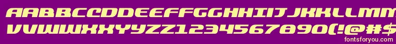 quickeningital Font – Yellow Fonts on Purple Background