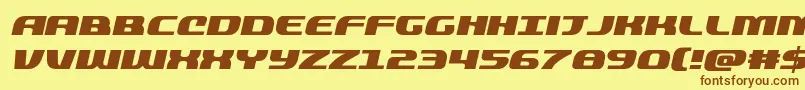 quickeningital Font – Brown Fonts on Yellow Background