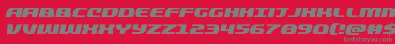 quickeningital Font – Gray Fonts on Red Background