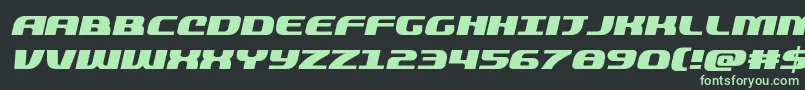 quickeningital Font – Green Fonts on Black Background