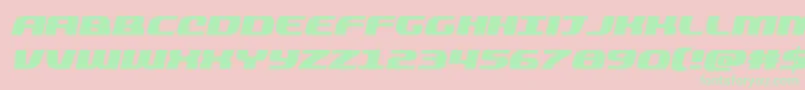 quickeningital Font – Green Fonts on Pink Background