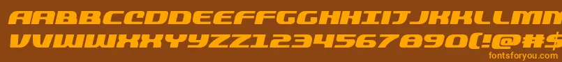 quickeningital Font – Orange Fonts on Brown Background