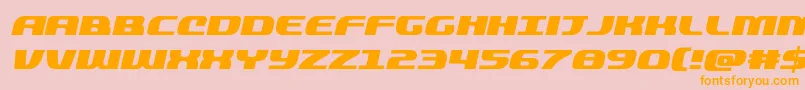 quickeningital Font – Orange Fonts on Pink Background