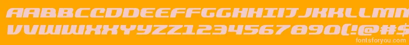 quickeningital Font – Pink Fonts on Orange Background