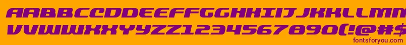 quickeningital Font – Purple Fonts on Orange Background