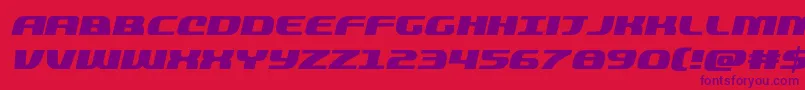 quickeningital Font – Purple Fonts on Red Background