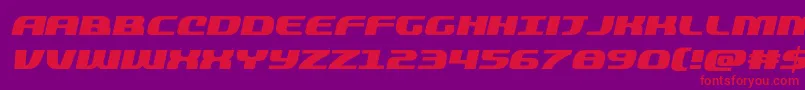 quickeningital Font – Red Fonts on Purple Background