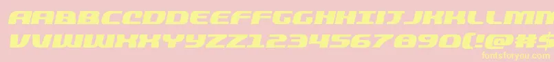 quickeningital Font – Yellow Fonts on Pink Background
