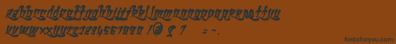 GhettoFabulousBold Font – Black Fonts on Brown Background