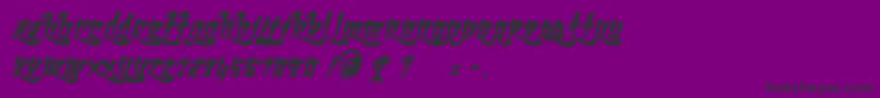 GhettoFabulousBold Font – Black Fonts on Purple Background