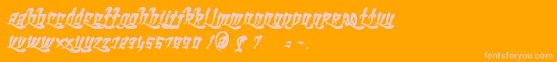 GhettoFabulousBold Font – Pink Fonts on Orange Background