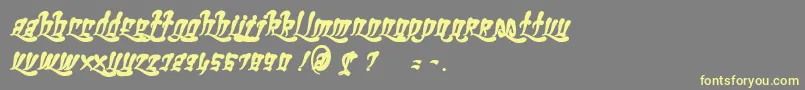 GhettoFabulousBold-fontti – keltaiset fontit harmaalla taustalla