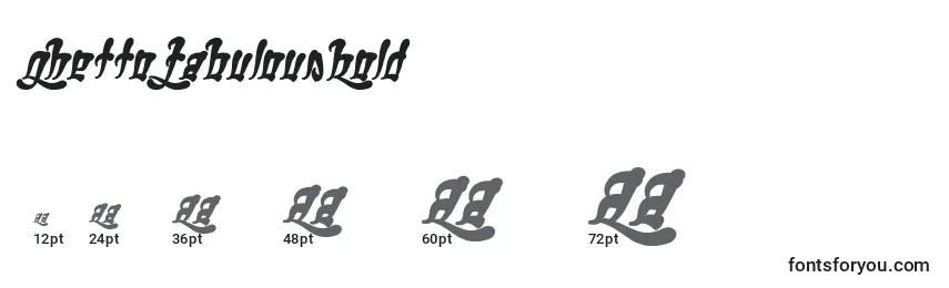 GhettoFabulousBold Font Sizes