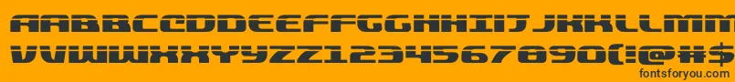 quickeninglaser Font – Black Fonts on Orange Background