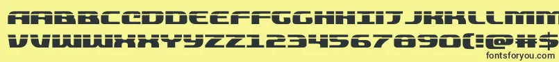 quickeninglaser Font – Black Fonts on Yellow Background