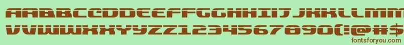 quickeninglaser Font – Brown Fonts on Green Background