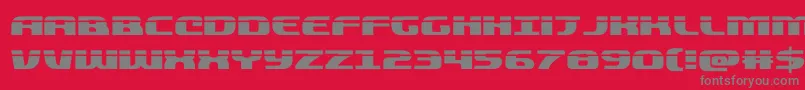 quickeninglaser Font – Gray Fonts on Red Background