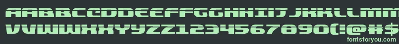 quickeninglaser Font – Green Fonts on Black Background