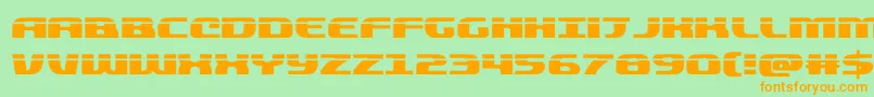 quickeninglaser Font – Orange Fonts on Green Background