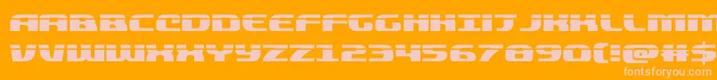 quickeninglaser Font – Pink Fonts on Orange Background