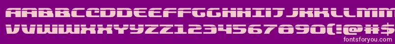 quickeninglaser Font – Pink Fonts on Purple Background