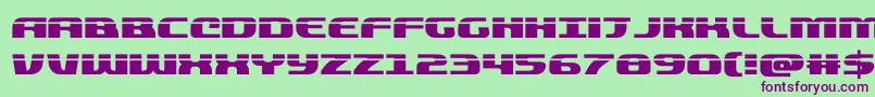 quickeninglaser Font – Purple Fonts on Green Background