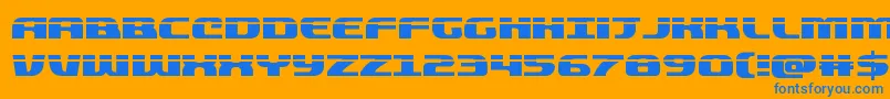 Шрифт quickeninglaser – синие шрифты на оранжевом фоне