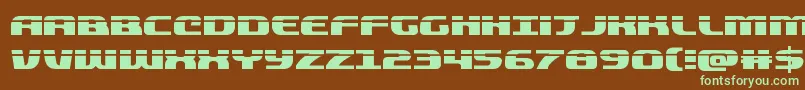 quickeninglaser Font – Green Fonts on Brown Background